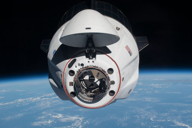 Crew Dragon docking into ISS