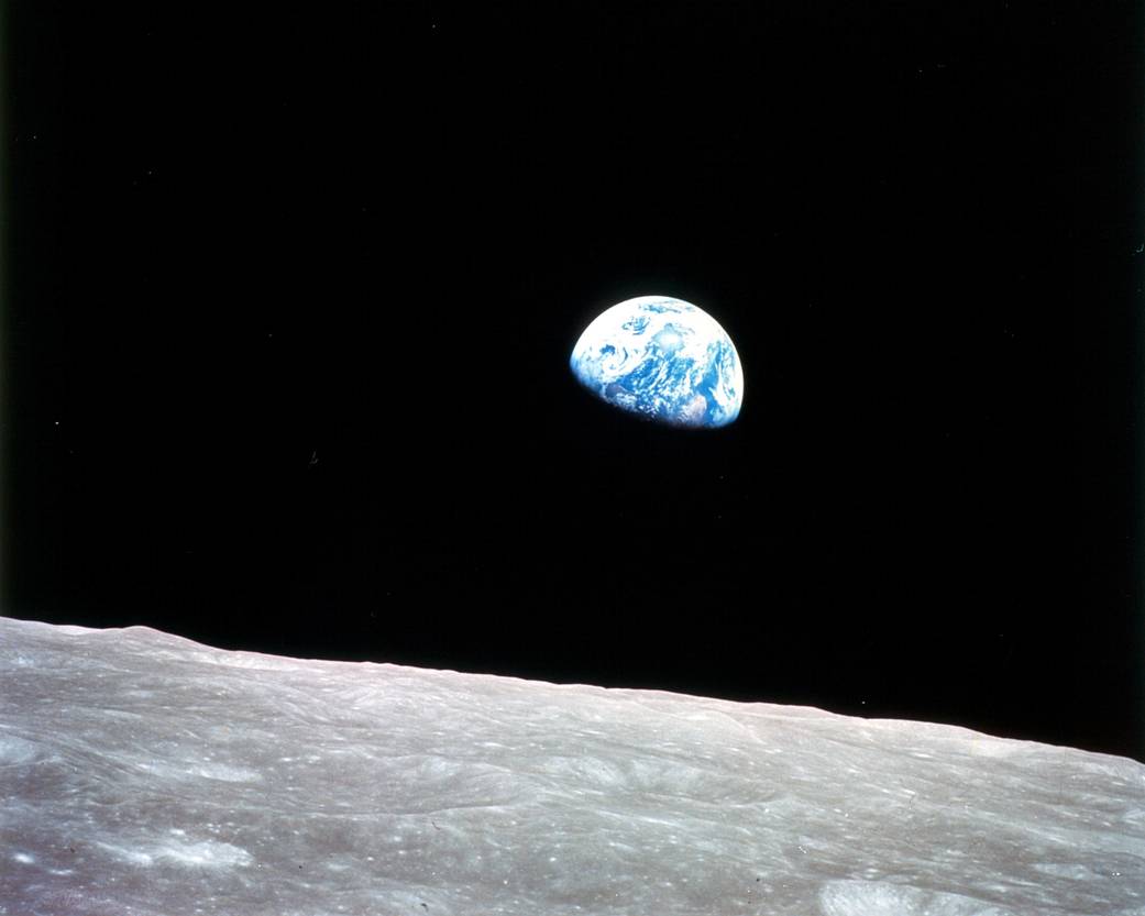 Picture of earth from the moon