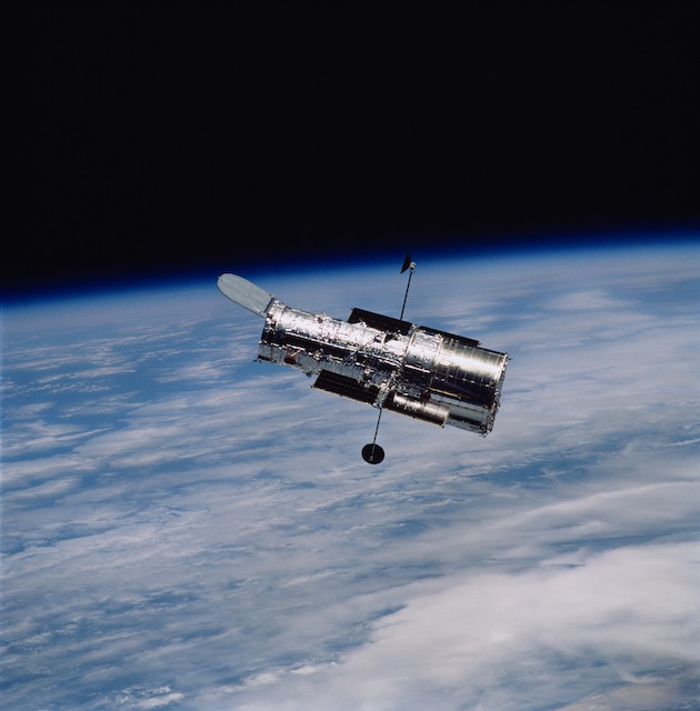 Hubble in orbit